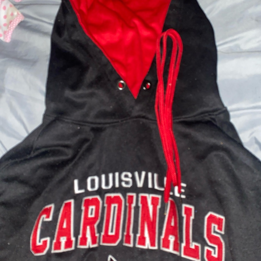Louisville Cardinals Black and Red Hoodie
